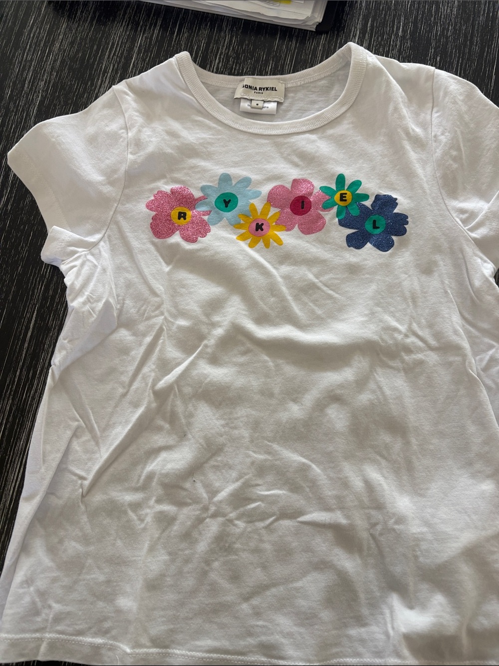 Girls' White Floral Graphic Tee